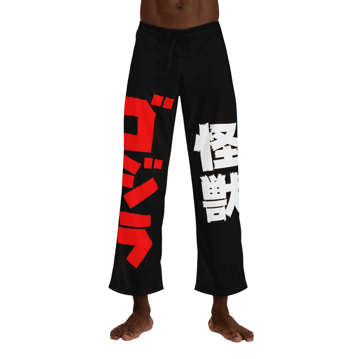 Godzilla loungewear styled indoors — perfect for fans of classic monster films