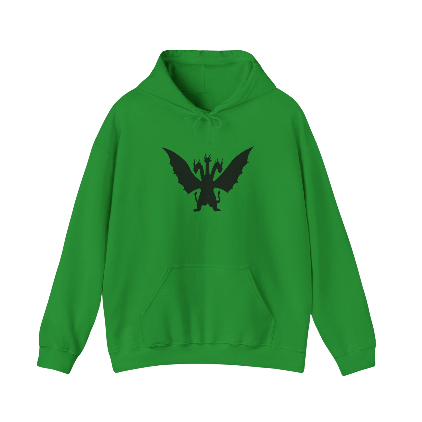 Irish Green King Ghidorah “Take Me To Your Leader” hoodie — sci-fi kaiju streetwear with bold front graphic

