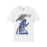 Godzilla vs Hedorah vintage poster t-shirt — retro 1971 monster movie art on white tee

