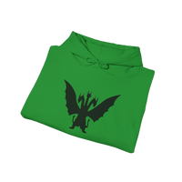 Folded Irish Green King Ghidorah hoodie — streetwear-style Godzilla apparel for kaiju fans