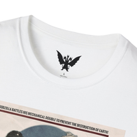 Close-up of White 1974 Godzilla vs Mechagodzilla poster art — vibrant colors and detailed kaiju battle print