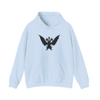 Light blue King Ghidorah “Take Me To Your Leader” hoodie — sci-fi kaiju streetwear with bold front graphic