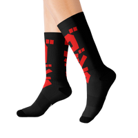 Godzilla socks worn with sneakers — bold kaiju pattern for everyday fandom style