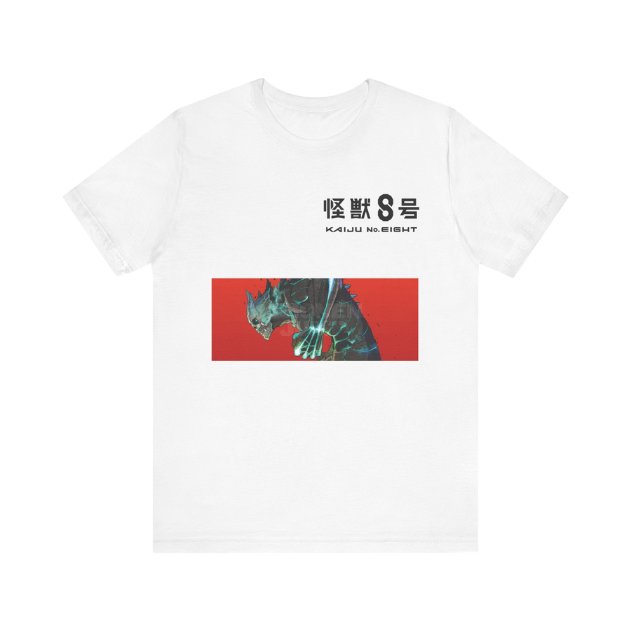Kaiju No. 8 shirt styled with casual streetwear — perfect for anime fans
