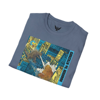 Folded vintage Godzilla vs Hedorah tee — collectible t-shirt inspired by the cult monster film